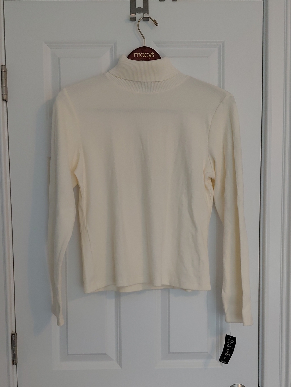 NWT Rafaella Off-White Turtleneck Sweater, Size L